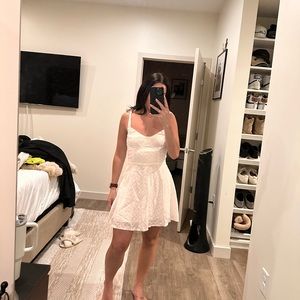 White corset mini dress size 10 (definitely fits much smaller) never worn